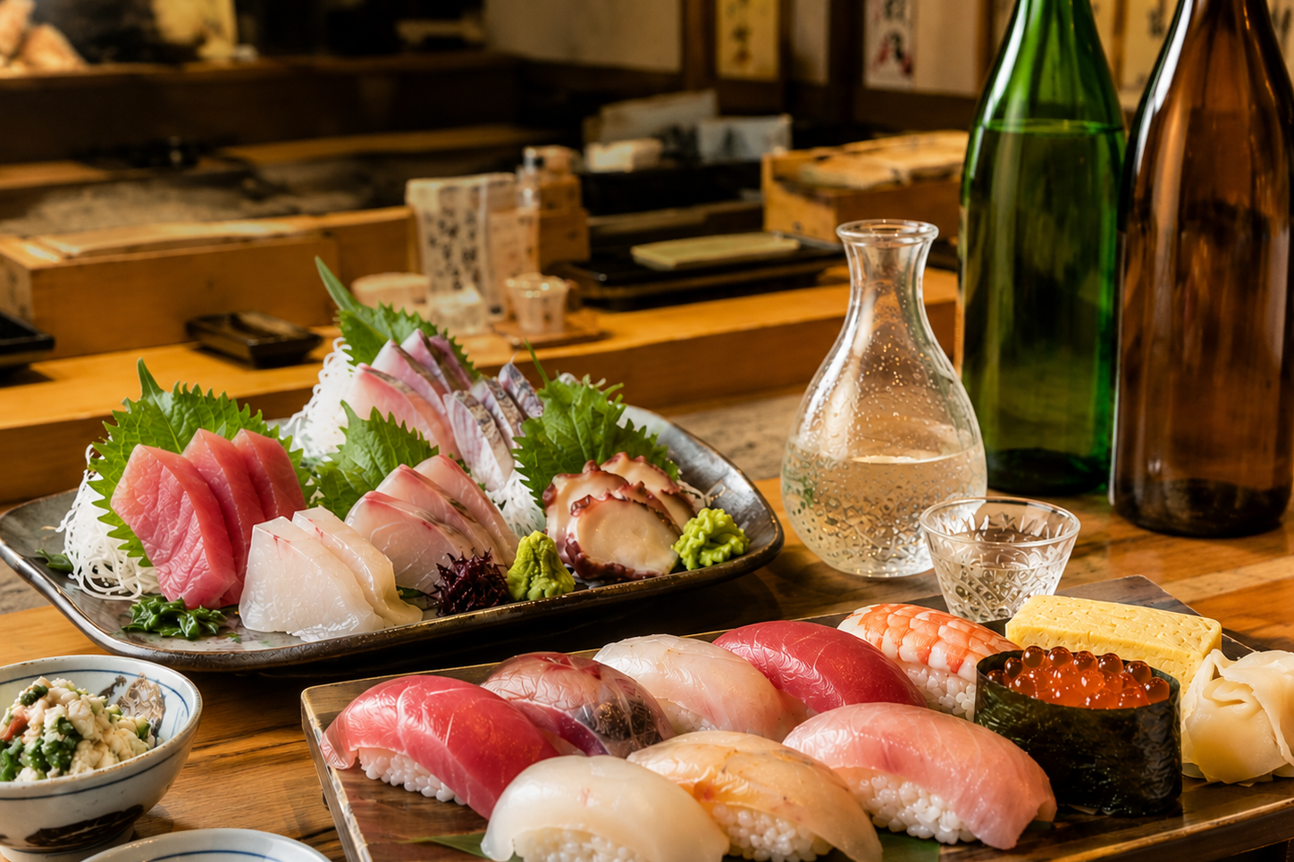 寿司と日本酒